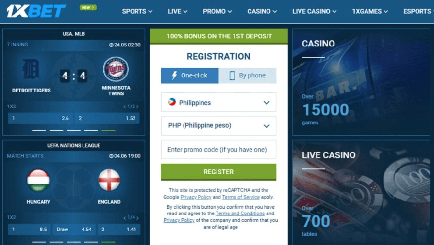 1xBet Registration